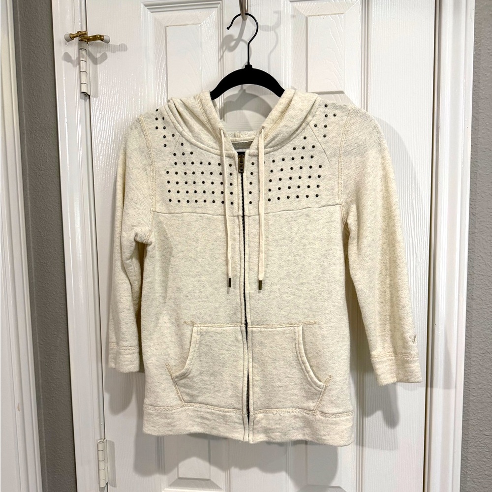 American Eagle Beaded, Zip-Up, Light Jacket